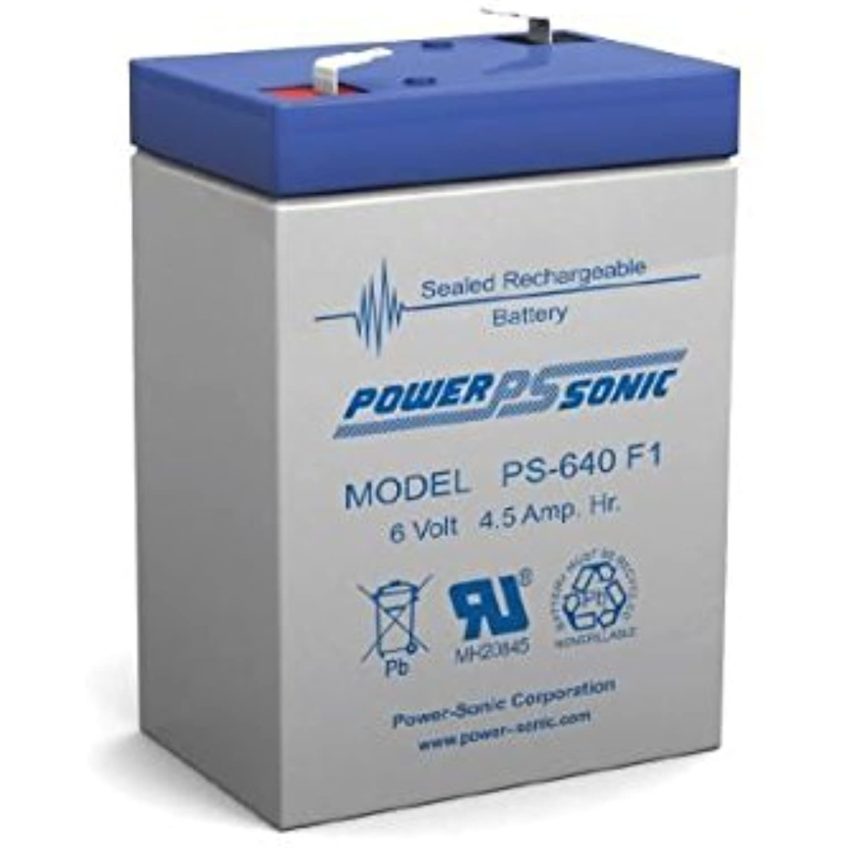 Powersonic PS-640F1 - 6 Volt/4.5 Amp Hour Sealed Lead Acid Battery With ...