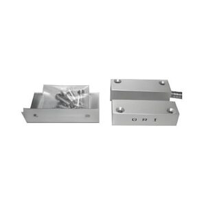 GRI 4400A-48 Industrial Surface Mount Switch Set, 2-1/2" Standard Gap, 10W, 200VDC, 0.50A, Closed Loop, N/O, and 48" Armored Cable, Aluminum