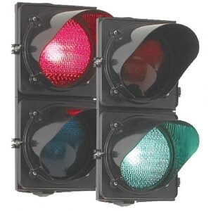 DoorKing 1603-222 LED Traffic Light with 6' Cable and 35" Post