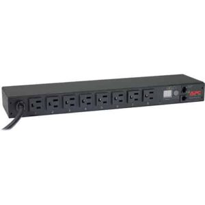 APC AP7800B Rack PDU, Metered, 1U, 15A, 100/120V, (8) 5-15