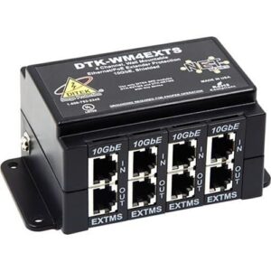 DITEK DTK-WM4EXTS Wall Mount 4 Channel PoE Extender Surge Protector, for PoE extender circuits