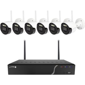 Speco ZIPK8WN2 Wireless 7-Piece Surveillance Kit with 6xO2WK1N 2MP IP Cameras and 1×8-Channel NVR, 2TB HDD