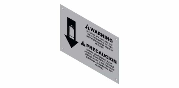 Amerex 14669-P001 PLACARD CAUTION WC ENG/SP