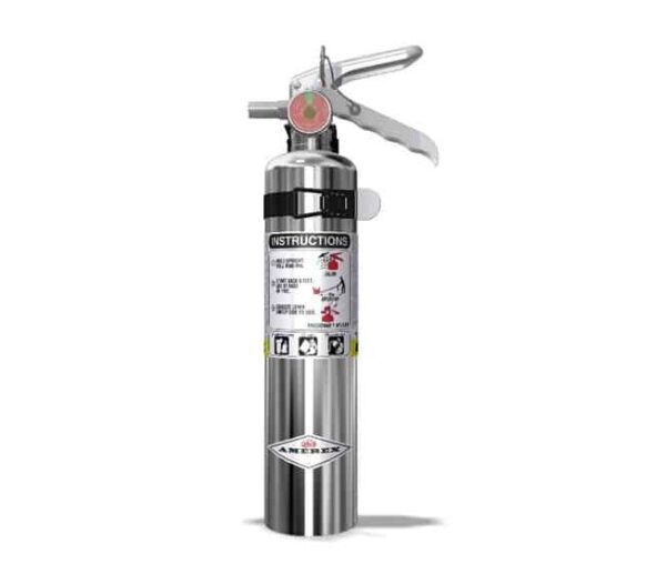 Amerex B417TC ABC Dry Chemical 2.5LB Fire Extinguisher Chrome