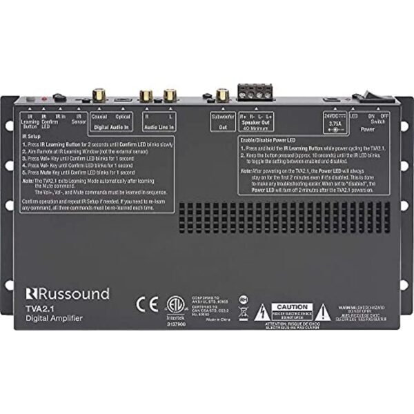 Russound TVA2.1 Digital 2-Channel TV Amplifier with IR Learning and Sub Out