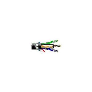 Belden 10GX63F 0101000 10GX CAT6A Enhanced Plenum Cable, 23/4 Bonded Solid BC, Foil Shielded, UTP, CMP, FT6, 1000′ (304.8m)Reel, Black