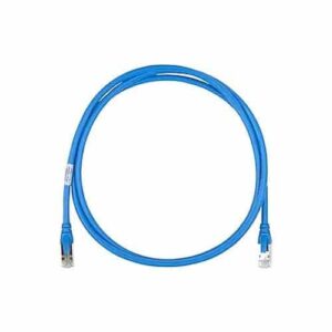 Belden C6F1106015 CAT6 Plus Patch Cable, 24/4 Solid BC, Shielded F/UTP, CMR, T568A/B-T568A/B, 15′ (4.6m), Blue