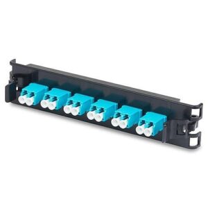 Belden FF3X06LD ECX Fiber Frame, OM3, 6-Port LC Duplex, Blue Adapters