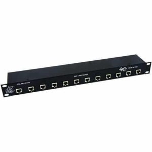 DITEK DTK-RM12ETHS Rack Mount Ethernet Surge Protector, shielded CAT5e, CAT6 and CAT6A data lines