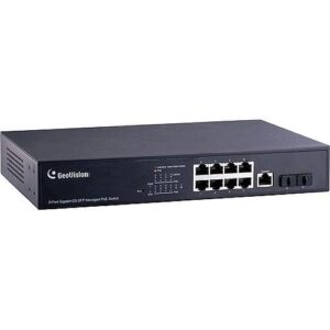 GeoVision GV-APOE0811 8-Port 10/100/1000BaseTX PoE+ Web Smart PoE Switch