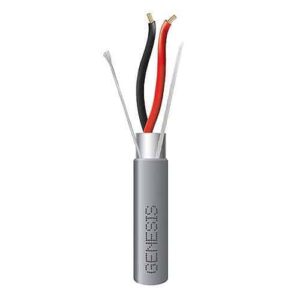 Genesis 2214-55-09 18/2 Stranded Shielded Riser Cable, CL3R, FPLR, CMR, FT4, Sunlight Resistant, 500′ (152.4m), REELEX, Gray