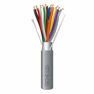 Genesis 22185009 18/10 Stranded Shielded Riser Cable, CL3R, FPLR, CMR, FT4, Sunlight Resistant, 500′ (152.4m), Reel, Gray