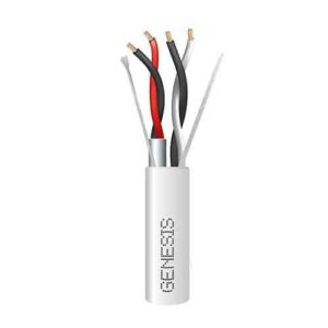 Genesis 32705512 22/2 Pair Stranded Plenum Cable, Pair Shielded, CL3P, FPLP, CMP, FT6, 500′ (152.4m), REELEX Pull Box, Natural White