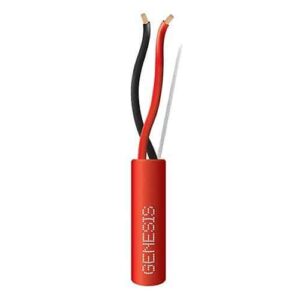 Genesis 45231004 16/2 Stranded Plenum Fire Alarm Cable, Unshielded, FPLP, CL3P, FT6, 1000′ (304.8m), Reel, Red