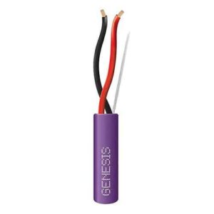 Genesis 52505510 16/2 Stranded Riser Speaker Cable, Unshielded, CL3R, CMR, FT4, Sunlight Resistant, 500′ (152.4m), REELEX Pull Box, Purple