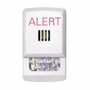 Eaton ELHSW-AL Wheelock Eluxa LED Horn Strobe, Wall, ALERT Lettering, 24V, 15/30/75/110/135/185 cd, Indoor, White