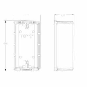 Eaton ELSBB-W Wheelock Eluxa LED Surface Back Box, Wall, White