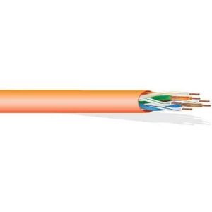 West Penn 4246EZWH1000 CAT6 Riser Cable, 23/4 Solid BCM, UTP, CMR, 1000′ (304.8m) Reel, White