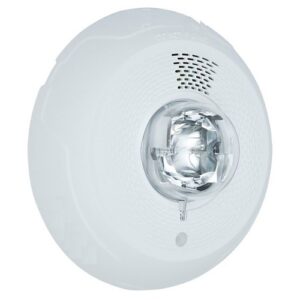 System Sensor PC2WKLED-P L-Series Outdoor Ceiling-Mounted Horn Strobe, "PLAIN", White