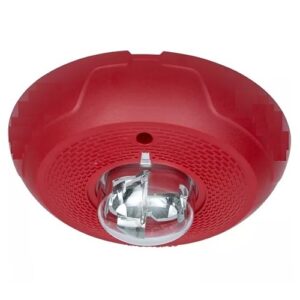 System Sensor SCRKLED-P L-Series Outdoor Ceiling-Mounted LED Strobe, "PLAIN", Red