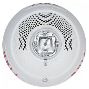 System Sensor SPSCWLED L-Series Indoor Speaker Ceiling-Mounted LED Strobe, "FIRE", White