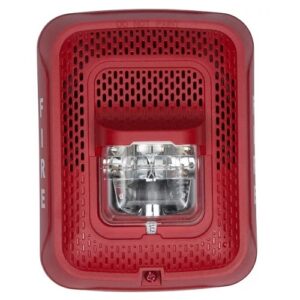 System Sensor SPSRLED L-Series Indoor Speaker Wall-Mounted LED Strobe, "FIRE", Red