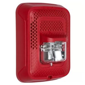 System Sensor SPSRLED-P L-Series Indoor Speaker Wall-Mounted LED Strobe, "PLAIN", Red