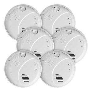 BRK SMCO100V-AC Interconnect Hardwire Smoke and CO Alarm with Battery Backup and Voice, 6-Pack