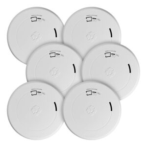 BRK SMCO210 10-Year Battery 2-In-1 Smoke and CO Alarm with Slim Profile Design, 6-Pack