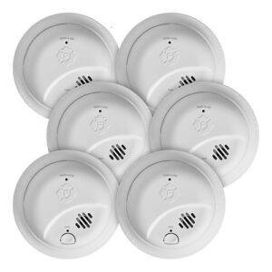 BRK SMI110 10-Year Battery Ionization Smoke Alarm, 6-Pack