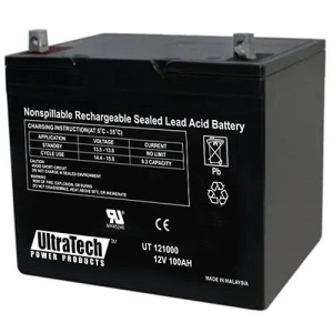 UltraTech IM-121000 12V, 100Ah SLA Battery, NB Terminal