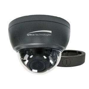 Speco HT7246T2 2MP Intensifier HD-TVI Dome Camera with Junction Box, 2.8-12mm Varifocal Lens, Dark Gray