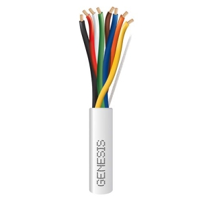 Genesis 31075512 22/8 Stranded Plenum Cable, Unshielded, CL3P, FPLP, CMP, FT6, 500′ (152.4m), REELEX Pull Box, Natural White