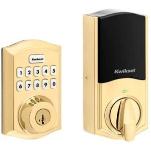 Kwikset HC620 TRD Home Connect 620 Traditional Keypad Connected Smart Lock with Z-Wave Technology, Polished Brass