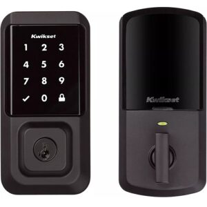 Kwikset 99390-004 Halo Wi-Fi Smart Lock Keyless Entry Electronic Touchscreen Deadbolt Featuring SmartKey Security, Matte Black