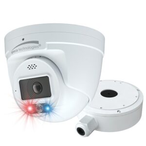 Speco O8TDD2 8MP AI Turret IP Camera with Digital Deterrent