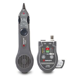 Triplett CTX200PA RJ45/Coax Tester and Inductive Probe, Traces Wire Types and Performs TI1568 Tests with Instant Pass/Fail Results