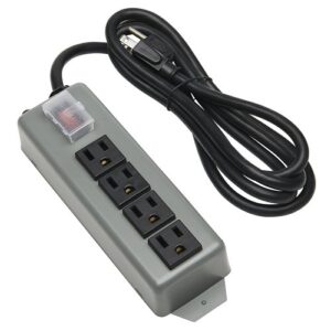 Tripp Lite UL603CB-6 Waber Industrial Power Bar, Outlets, 6' Cord, Locking Switch Cover