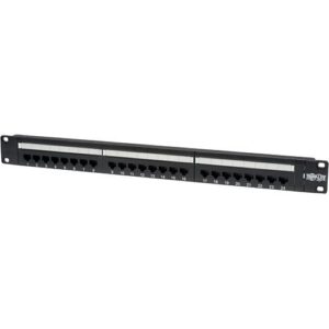 Tripp Lite N252-024 24-Port 1U Rack-Mount CAT6/CAT5 110 Patch Panel, 568B, RJ45 Ethernet, 19" Rackmount Ready, TAA