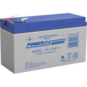 Power Sonic PS-1280 PS Series 12V, 8Ah General Purpose Rechargeable SLA Battery