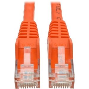 Tripp Lite N201-001-OR CAT6 Snagless Molded Gigabit Ethernet Cable,