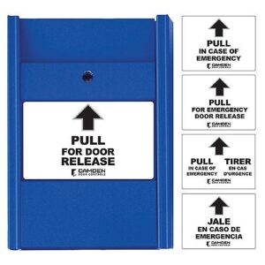 Camden CM-701U Universal Blue Pull Station with Message Labels