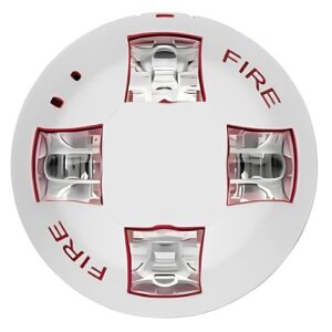 Kidde EGCVHWF Ceiling Mount Strobe, 135-185 cd, FIRE Label, Red