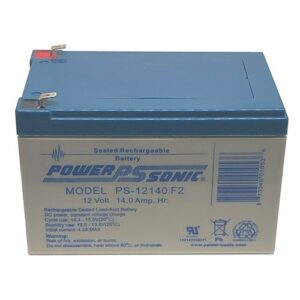 Power Sonic PS-12140F2 PS Series 12V, 14Ah General Purpose Rechargeable SLA Battery, F2 Terminals