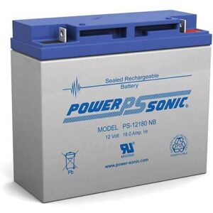 Power Sonic PS-12180 PS Series 12V, 18Ah General Purpose Rechargeable SLA Battery, NB2 Terminals