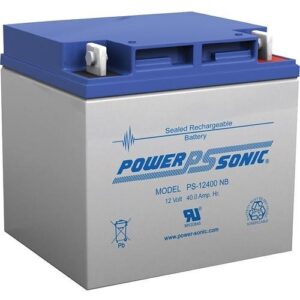 Power Sonic PS-12400NB PS Series 12V, 40Ah General Purpose Rechargeable SLA Battery, NB4 Terminals