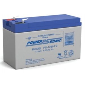 Power Sonic PS-1280F2 PS Series 12V, 8Ah General Purpose Rechargeable SLA Battery,