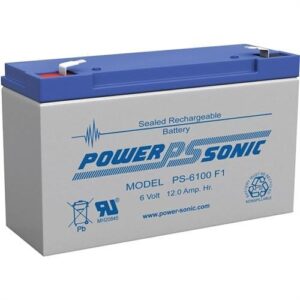 Power Sonic PS-6100 PS Series 6V, 12Ah General Purpose Rechargeable SLA Battery