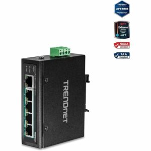 TRENDnet TI-PE50 5-Port Industrial Fast Ethernet DIN-Rail Switch