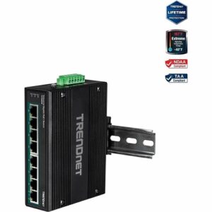 TRENDnet TI-PG80B 8-Port Hardened Industrial DIN-Rail Switch